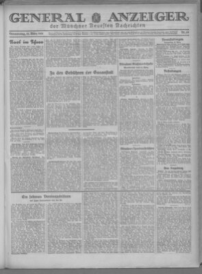 Münchner neueste Nachrichten Donnerstag 12. März 1931