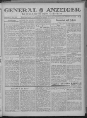 Münchner neueste Nachrichten Samstag 11. April 1931