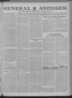 Münchner neueste Nachrichten Samstag 18. April 1931