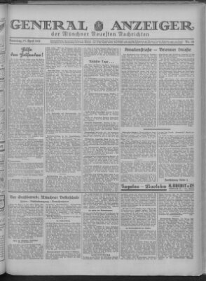 Münchner neueste Nachrichten Samstag 25. April 1931