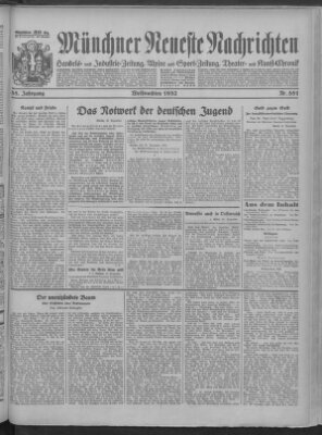 Münchner neueste Nachrichten Samstag 24. Dezember 1932