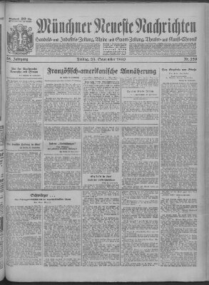 Münchner neueste Nachrichten Freitag 23. September 1932