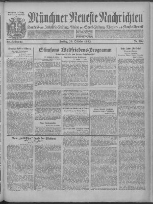 Münchner neueste Nachrichten Freitag 28. Oktober 1932