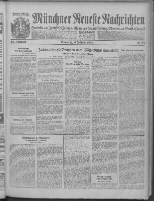 Münchner neueste Nachrichten Samstag 6. Februar 1932