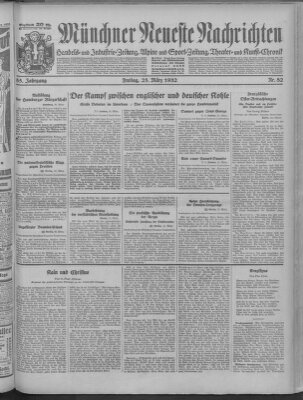 Münchner neueste Nachrichten Freitag 25. März 1932