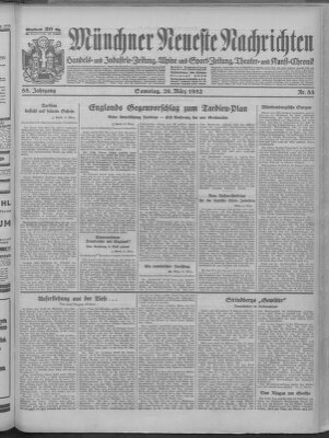 Münchner neueste Nachrichten Samstag 26. März 1932