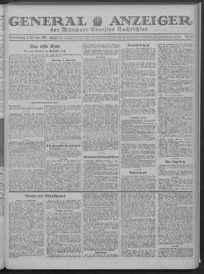 Münchner neueste Nachrichten Donnerstag 5. Februar 1931