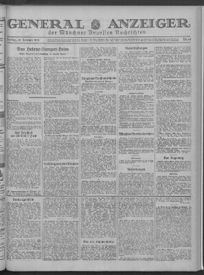 Münchner neueste Nachrichten Freitag 20. Februar 1931