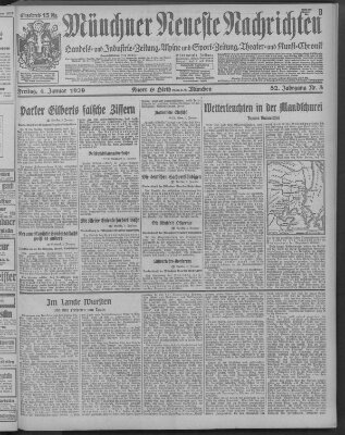 Münchner neueste Nachrichten Freitag 4. Januar 1929