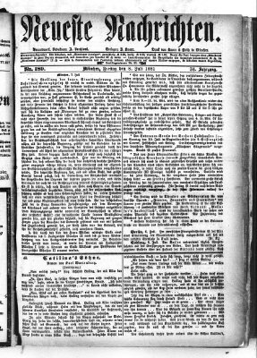 Neueste Nachrichten (Münchner neueste Nachrichten) Freitag 8. Juli 1881