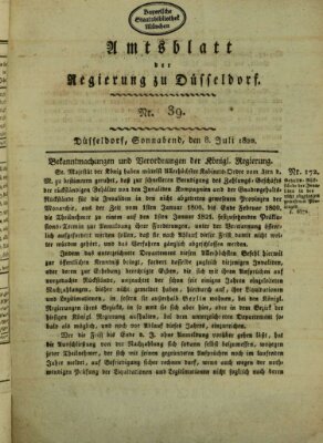 Amtsblatt für den Regierungsbezirk Düsseldorf Samstag 8. Juli 1820