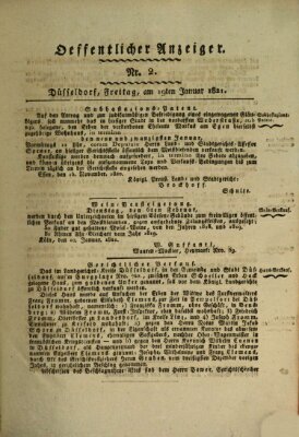 Amtsblatt für den Regierungsbezirk Düsseldorf Freitag 19. Januar 1821