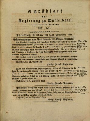 Amtsblatt für den Regierungsbezirk Düsseldorf Freitag 14. September 1821