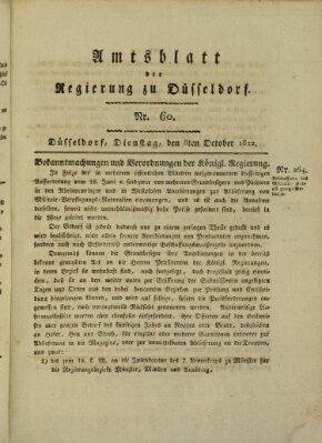 Amtsblatt für den Regierungsbezirk Düsseldorf Dienstag 8. Oktober 1822