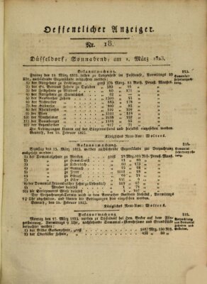 Amtsblatt für den Regierungsbezirk Düsseldorf Samstag 1. März 1823