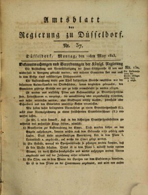 Amtsblatt für den Regierungsbezirk Düsseldorf Montag 12. Mai 1823