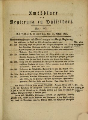 Amtsblatt für den Regierungsbezirk Düsseldorf Dienstag 13. Mai 1823