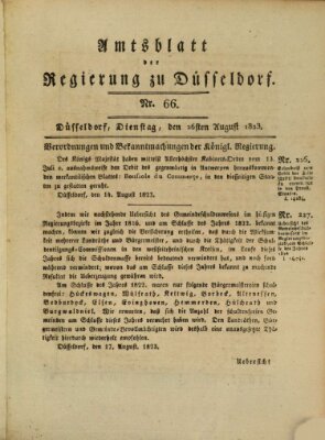 Amtsblatt für den Regierungsbezirk Düsseldorf Dienstag 26. August 1823