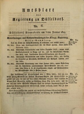 Amtsblatt für den Regierungsbezirk Düsseldorf Samstag 31. Januar 1824