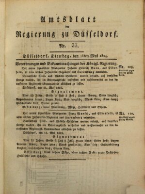 Amtsblatt für den Regierungsbezirk Düsseldorf Dienstag 18. Mai 1824