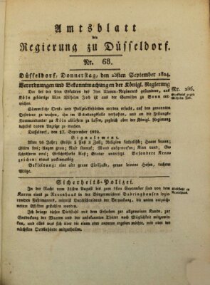 Amtsblatt für den Regierungsbezirk Düsseldorf Donnerstag 23. September 1824