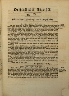 Amtsblatt für den Regierungsbezirk Düsseldorf Freitag 6. August 1824