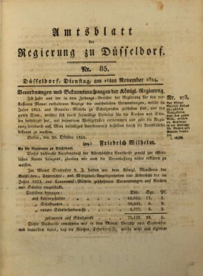 Amtsblatt für den Regierungsbezirk Düsseldorf Dienstag 16. November 1824