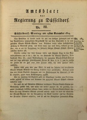 Amtsblatt für den Regierungsbezirk Düsseldorf Montag 29. November 1824