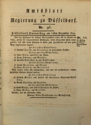 Amtsblatt für den Regierungsbezirk Düsseldorf Donnerstag 30. Dezember 1824