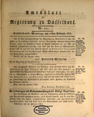 Amtsblatt für den Regierungsbezirk Düsseldorf Montag 28. Februar 1825