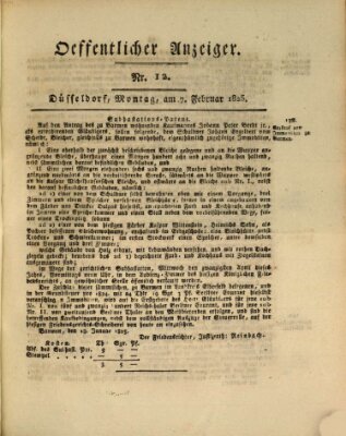 Amtsblatt für den Regierungsbezirk Düsseldorf Montag 7. Februar 1825