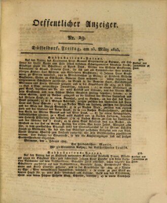 Amtsblatt für den Regierungsbezirk Düsseldorf Freitag 25. März 1825