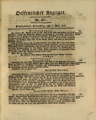 Amtsblatt für den Regierungsbezirk Düsseldorf Dienstag 3. Mai 1825