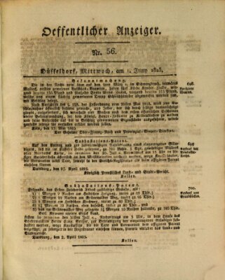 Amtsblatt für den Regierungsbezirk Düsseldorf Mittwoch 1. Juni 1825