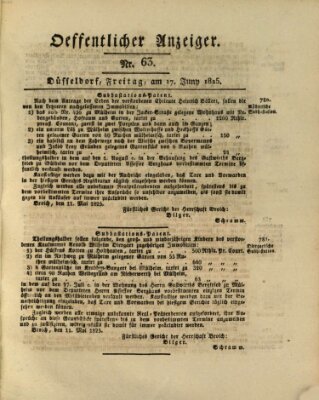 Amtsblatt für den Regierungsbezirk Düsseldorf Freitag 17. Juni 1825