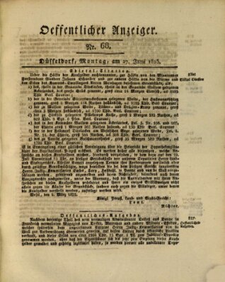 Amtsblatt für den Regierungsbezirk Düsseldorf Montag 27. Juni 1825