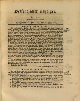 Amtsblatt für den Regierungsbezirk Düsseldorf Freitag 8. Juli 1825