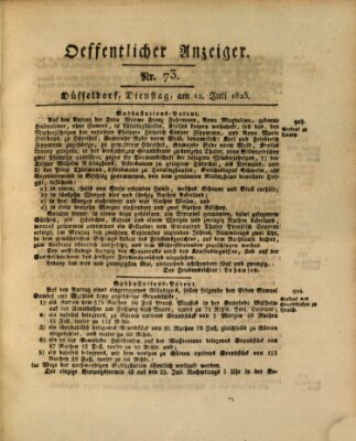 Amtsblatt für den Regierungsbezirk Düsseldorf Dienstag 12. Juli 1825