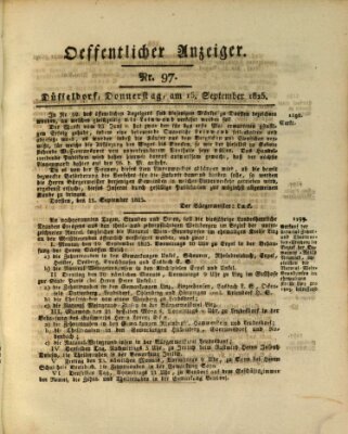 Amtsblatt für den Regierungsbezirk Düsseldorf Donnerstag 15. September 1825