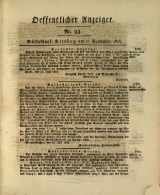 Amtsblatt für den Regierungsbezirk Düsseldorf Dienstag 20. September 1825