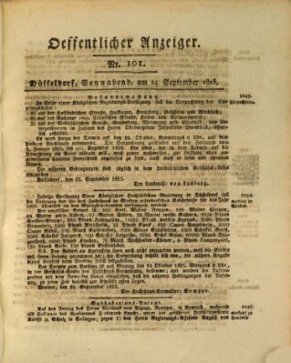 Amtsblatt für den Regierungsbezirk Düsseldorf Samstag 24. September 1825