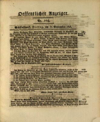 Amtsblatt für den Regierungsbezirk Düsseldorf Freitag 30. September 1825