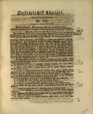 Amtsblatt für den Regierungsbezirk Düsseldorf Montag 24. Oktober 1825