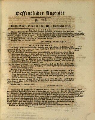 Amtsblatt für den Regierungsbezirk Düsseldorf Donnerstag 3. November 1825