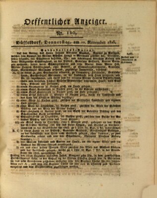 Amtsblatt für den Regierungsbezirk Düsseldorf Donnerstag 10. November 1825