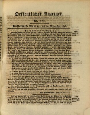 Amtsblatt für den Regierungsbezirk Düsseldorf Montag 14. November 1825