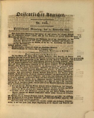 Amtsblatt für den Regierungsbezirk Düsseldorf Montag 21. November 1825