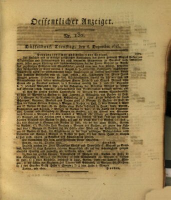 Amtsblatt für den Regierungsbezirk Düsseldorf Dienstag 6. Dezember 1825