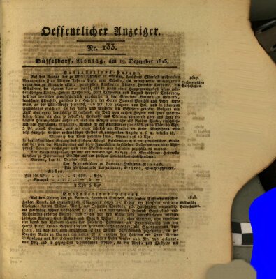 Amtsblatt für den Regierungsbezirk Düsseldorf Montag 19. Dezember 1825