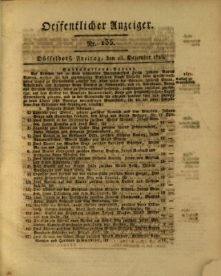 Amtsblatt für den Regierungsbezirk Düsseldorf Freitag 23. Dezember 1825